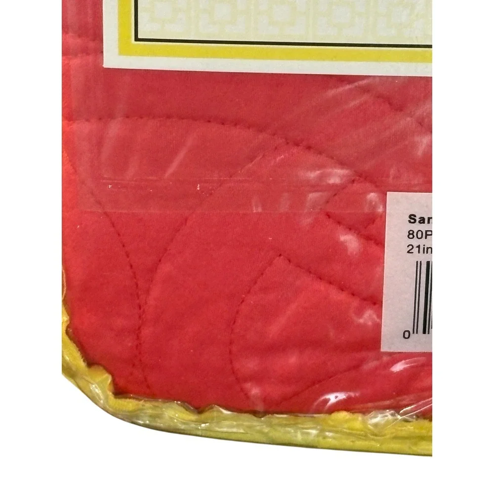 Trina Turk Santorini Standard Sham Unisex 21x27 Red‎ Quilted Cotton Sateen